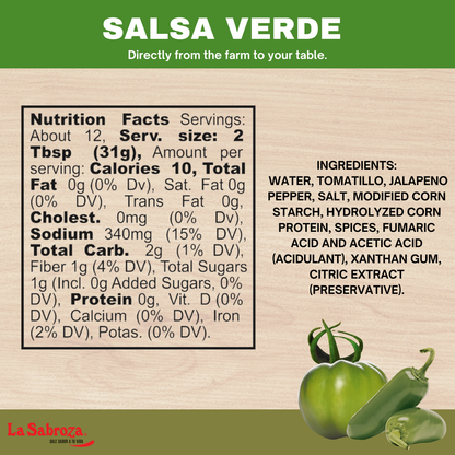 Premium Tomatillo and Jalapeño Pepper Sauce